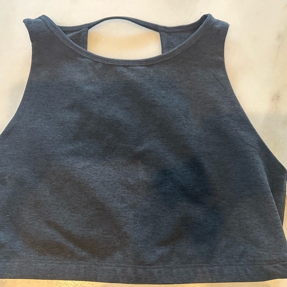 Beyond Yoga Open Back Bra in Darkest Night - Picture 2 of 3